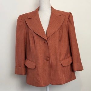 Worthington woman Dark Peach 3/4 sleeve Blazer